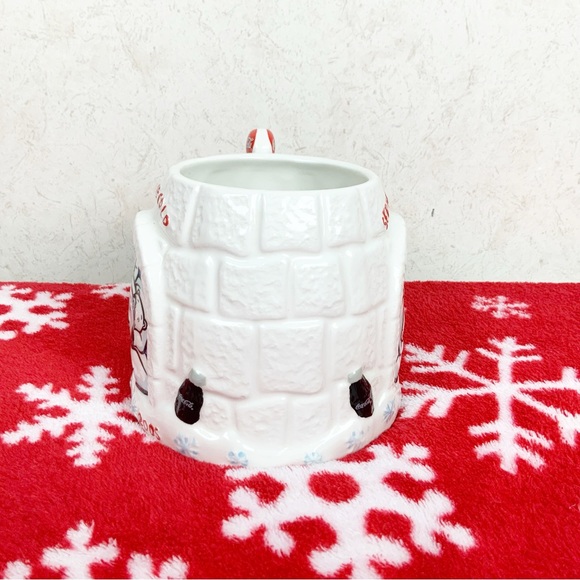 Coca Cola Houston Harvest Igloo Polar Bears 3D Mug 2005 Winter Snowflakes 20 Oz - Picture 2 of 7
